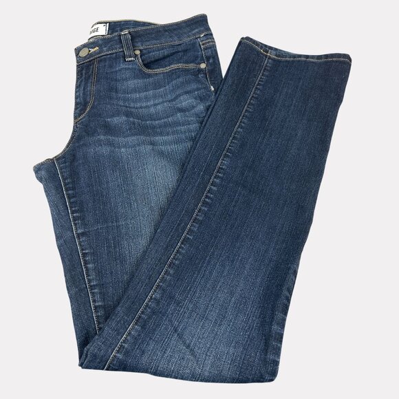 Paige Skyline Straight Jeans Womens 30 Blue Five Pocket Zip Fly Stretch - Picture 9 of 9